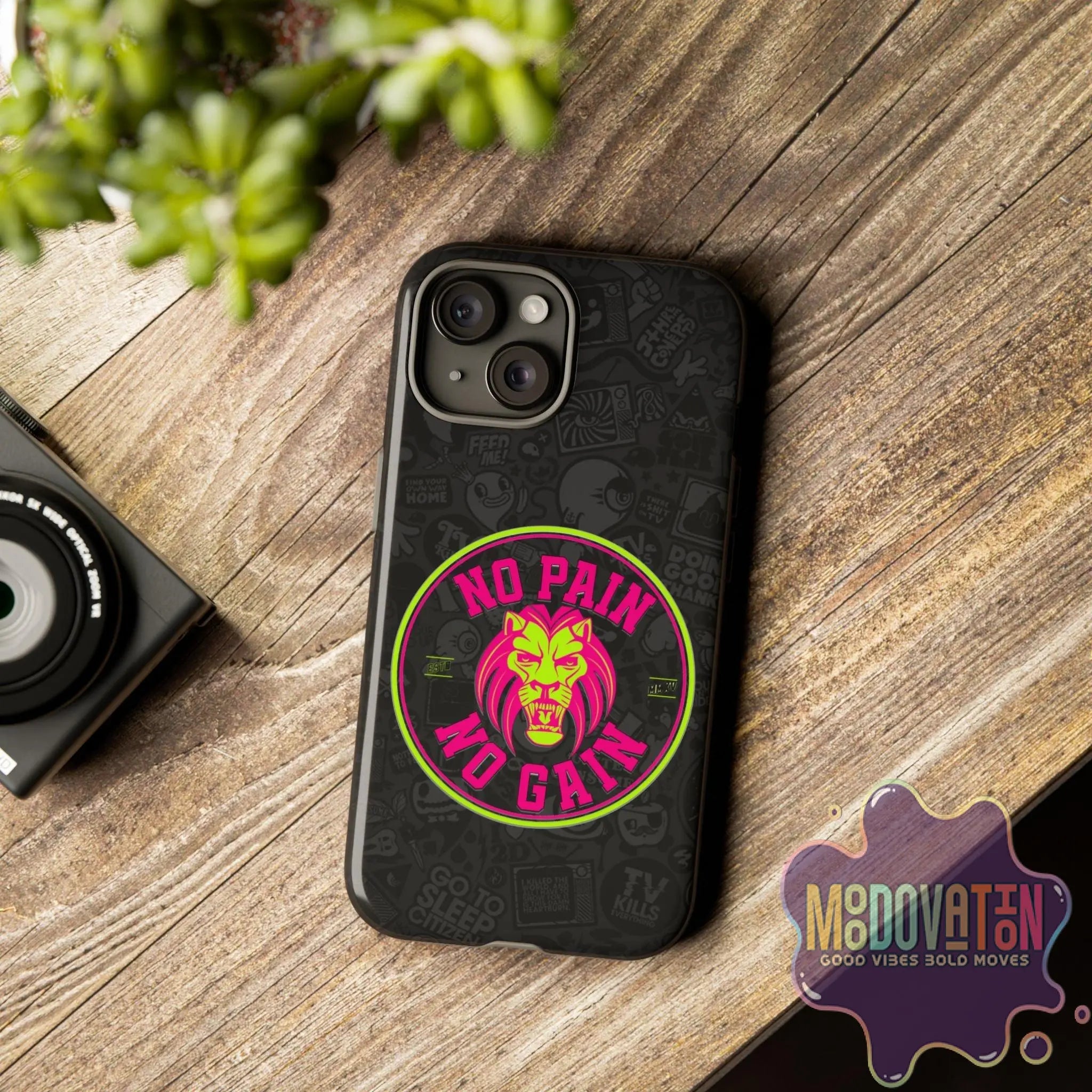 No Pain No Gain Phone Case - Black - MOODOVATION