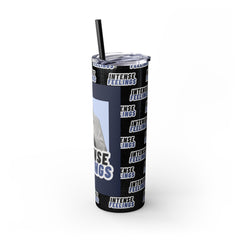 Intense Feelings - Navy Blue Print Skinny Tumbler