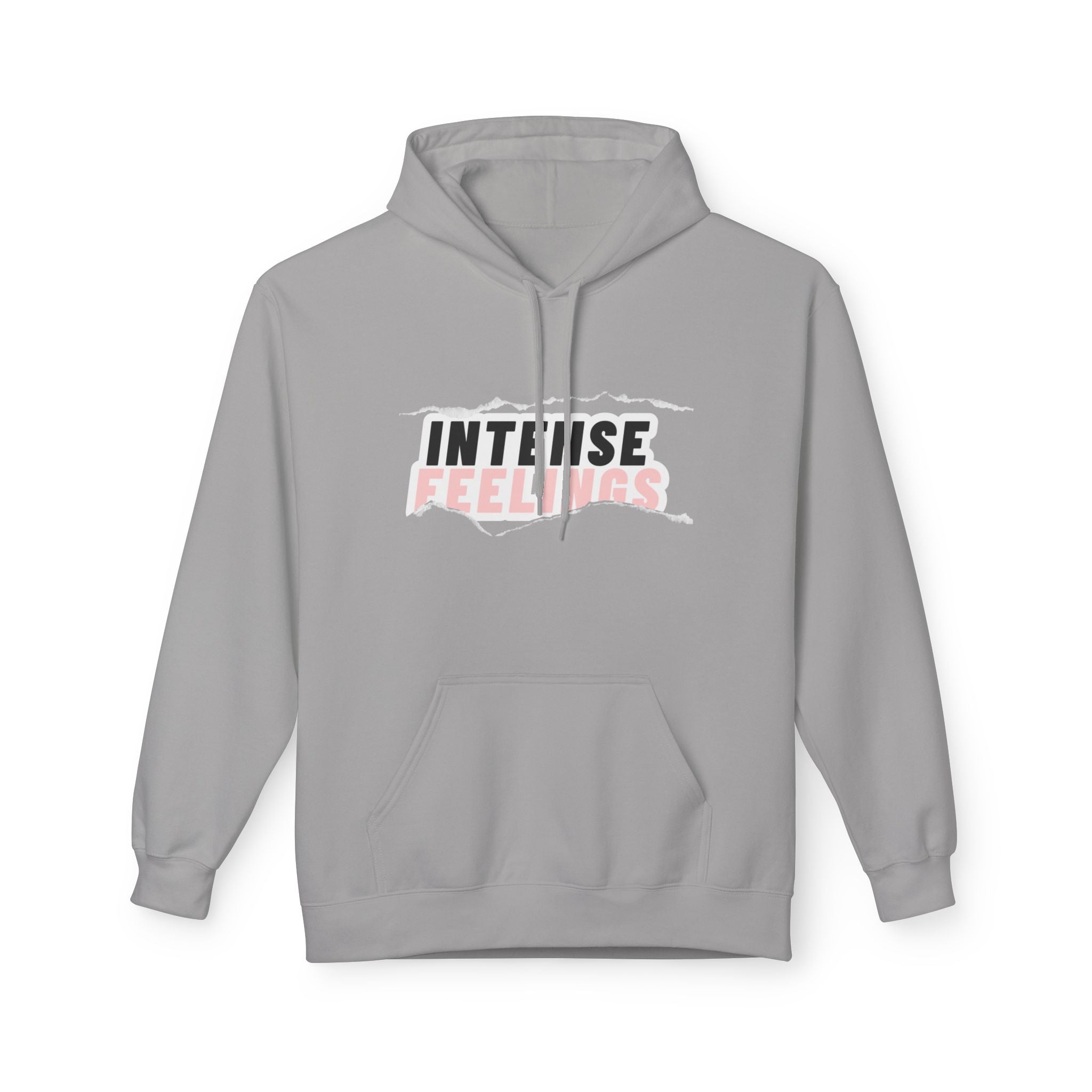 Intense Feelings Unisex Midweight Hoodie - Rose Pink Print
