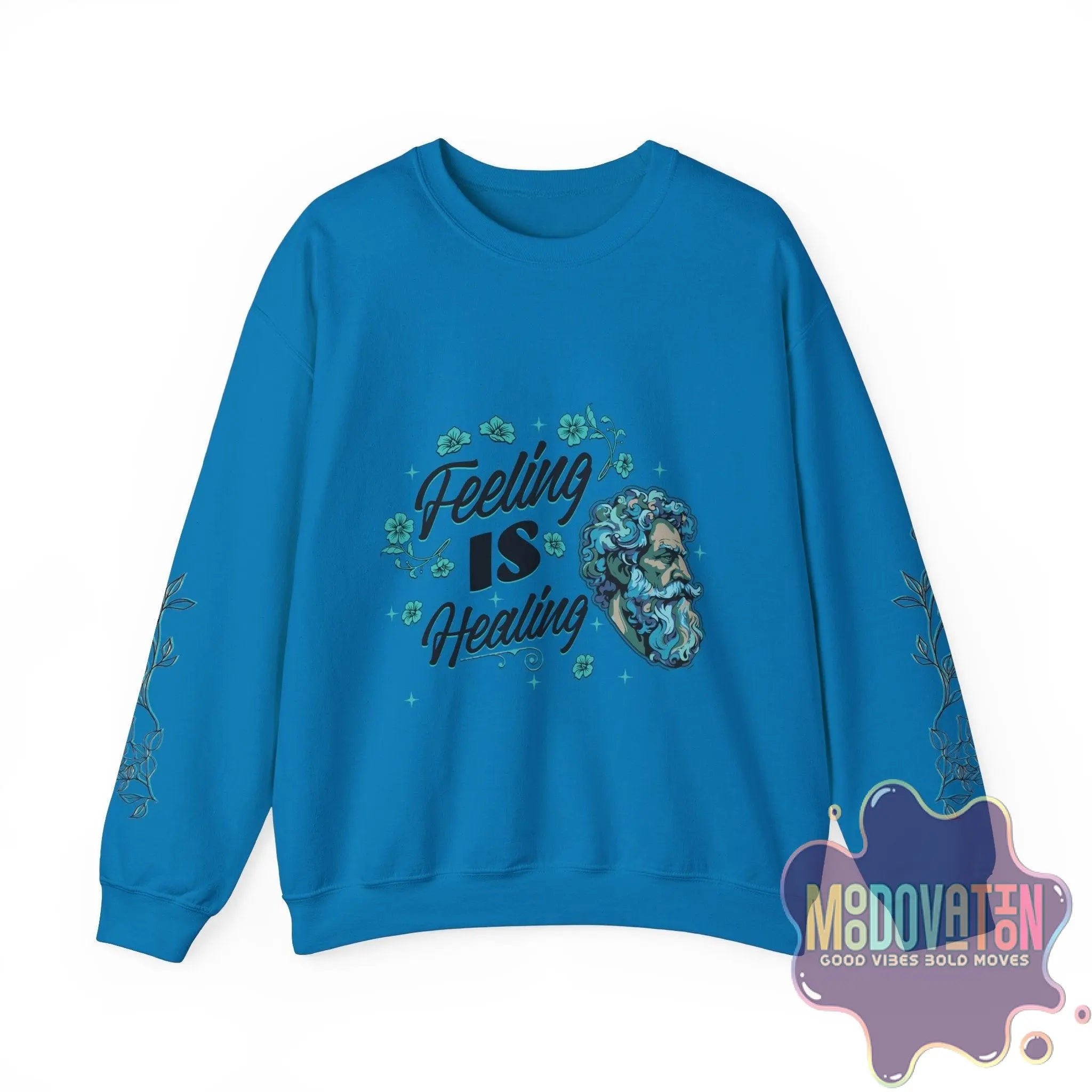 Feeling Is Healing Unisex Heavy Blend Crewneck Sweatshirt - MOODOVATION