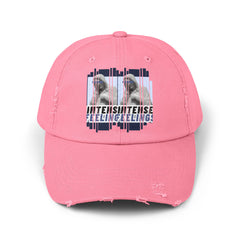 Intense Feelings - Navy Print Vintage Distressed Hat