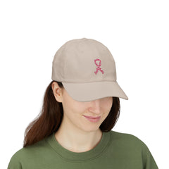 Breast Cancer Awareness Embroidered Ribbon Classic Dad Hat