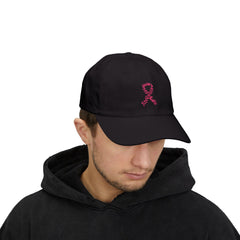 Breast Cancer Awareness Embroidered Ribbon Classic Dad Hat