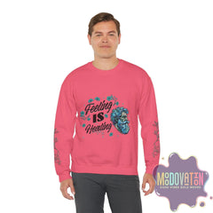 Feeling Is Healing Unisex Heavy Blend Crewneck Sweatshirt - MOODOVATION