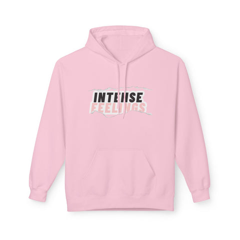 Intense Feelings Unisex Midweight Hoodie - Rose Pink Print