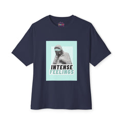 Intense Feelings – Cyan Print Unisex Oversized Tee