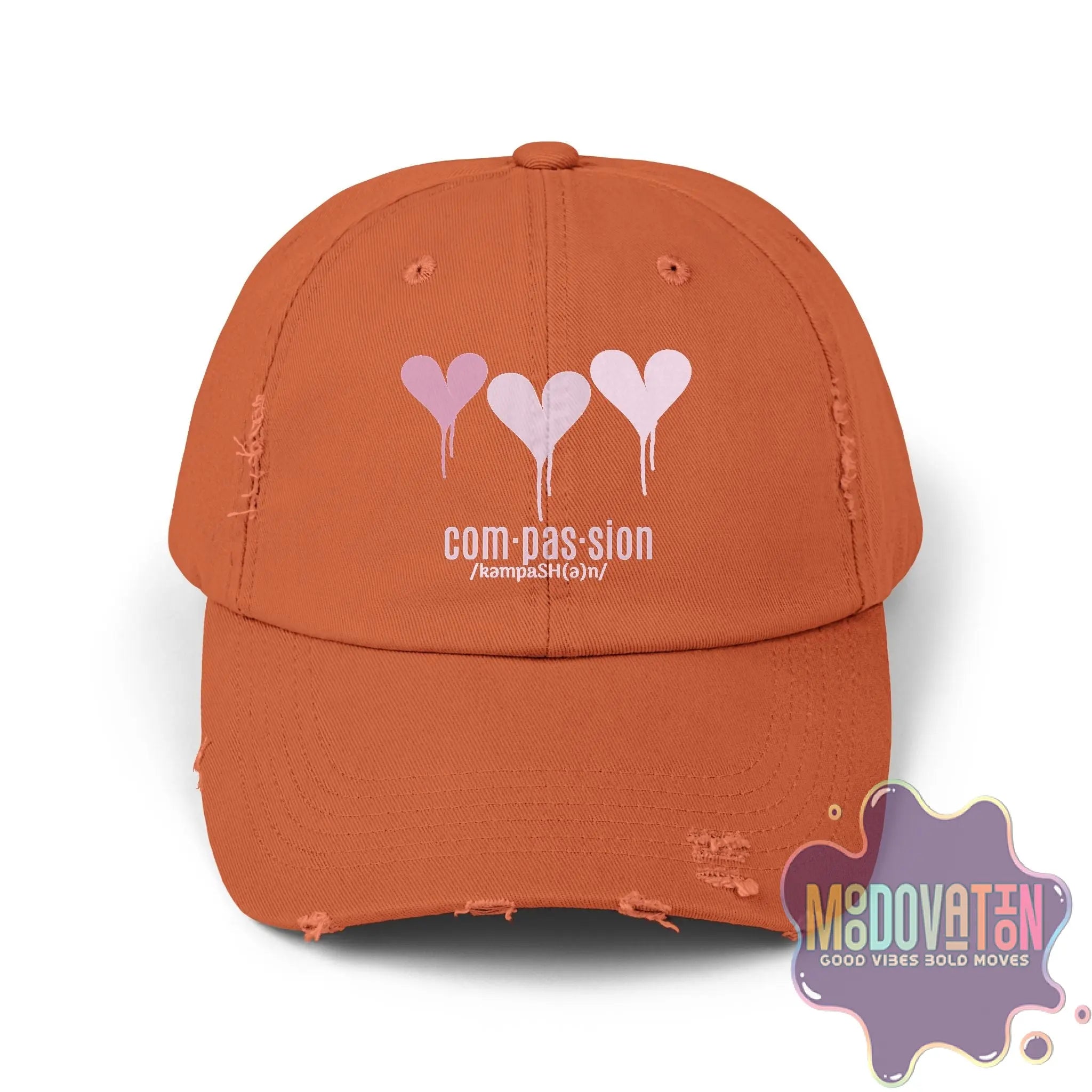 Compassion - Unisex Distressed Vintage Hat - MOODOVATION