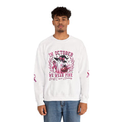 In October We Wear Pink – Breast Cancer Awareness Unisex Crewneck Sweatshirt
