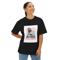 Intense Feelings – Rose Pink Print Unisex Oversized Tee