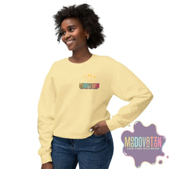Good Vibes Bold Moves Personalized Unisex Lightweight Crewneck Sweatshirt - Brand Edition Moodovation