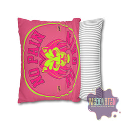 No Pain No Gain Spun Polyester Square Pillowcase - Watermelon Pink - MOODOVATION