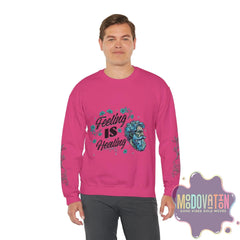 Feeling Is Healing Unisex Heavy Blend Crewneck Sweatshirt - MOODOVATION