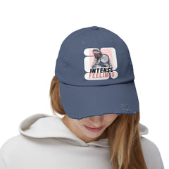 Intense Feelings - Pink Rose Print Vintage Distressed Hat