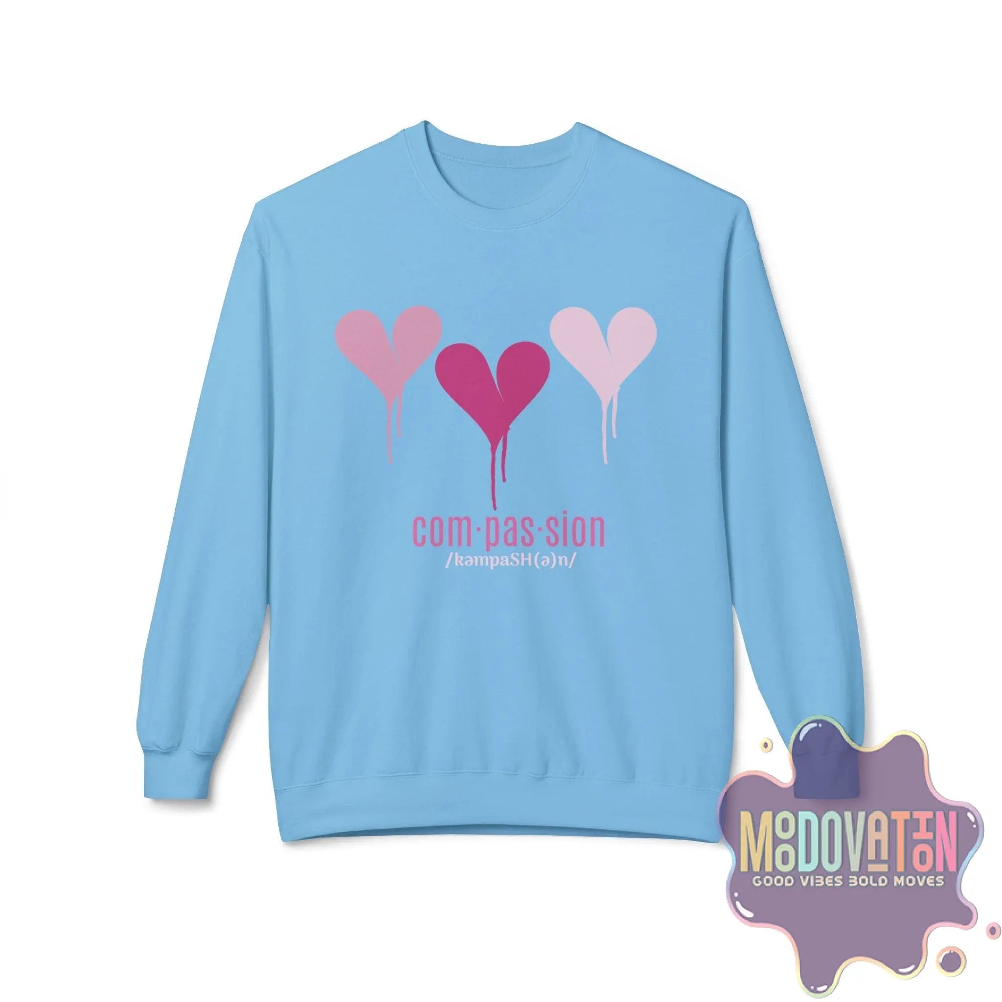 Self-Compassion Unisex Midweight Crewneck Sweatshirt - MOODOVATION