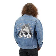 Intense Feelings - Men's Grey Print Street Denim Jacket