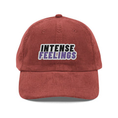 Intense Feelings - Vintage Corduroy Embroidery Hat