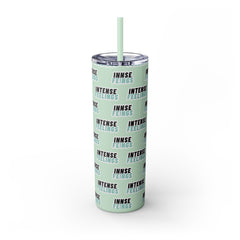Intense Feelings - Cyan Print Skinny Tumbler