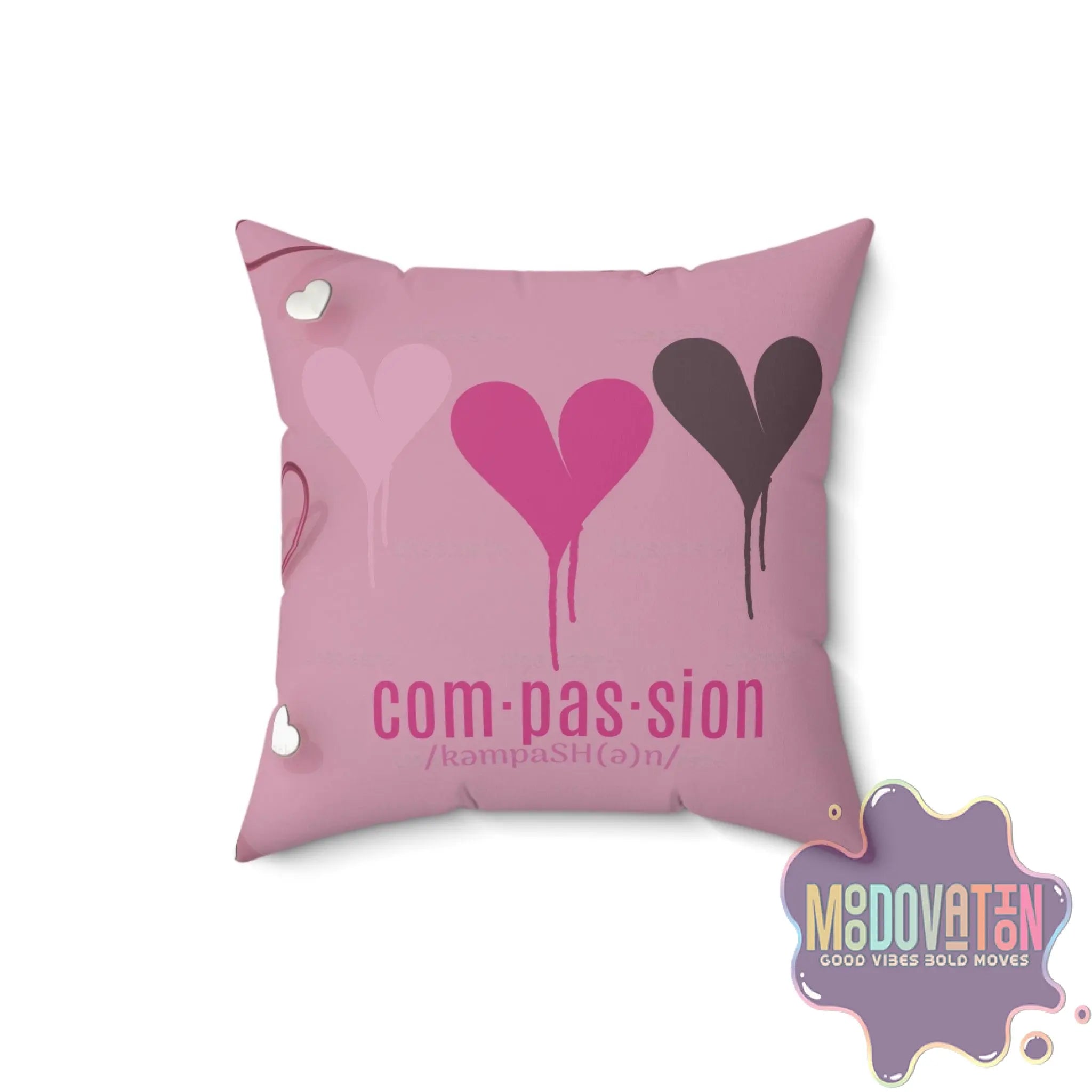 Compassion Faux Suede Square Pillow - MOODOVATION