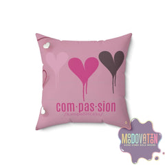 Compassion Faux Suede Square Pillow - MOODOVATION
