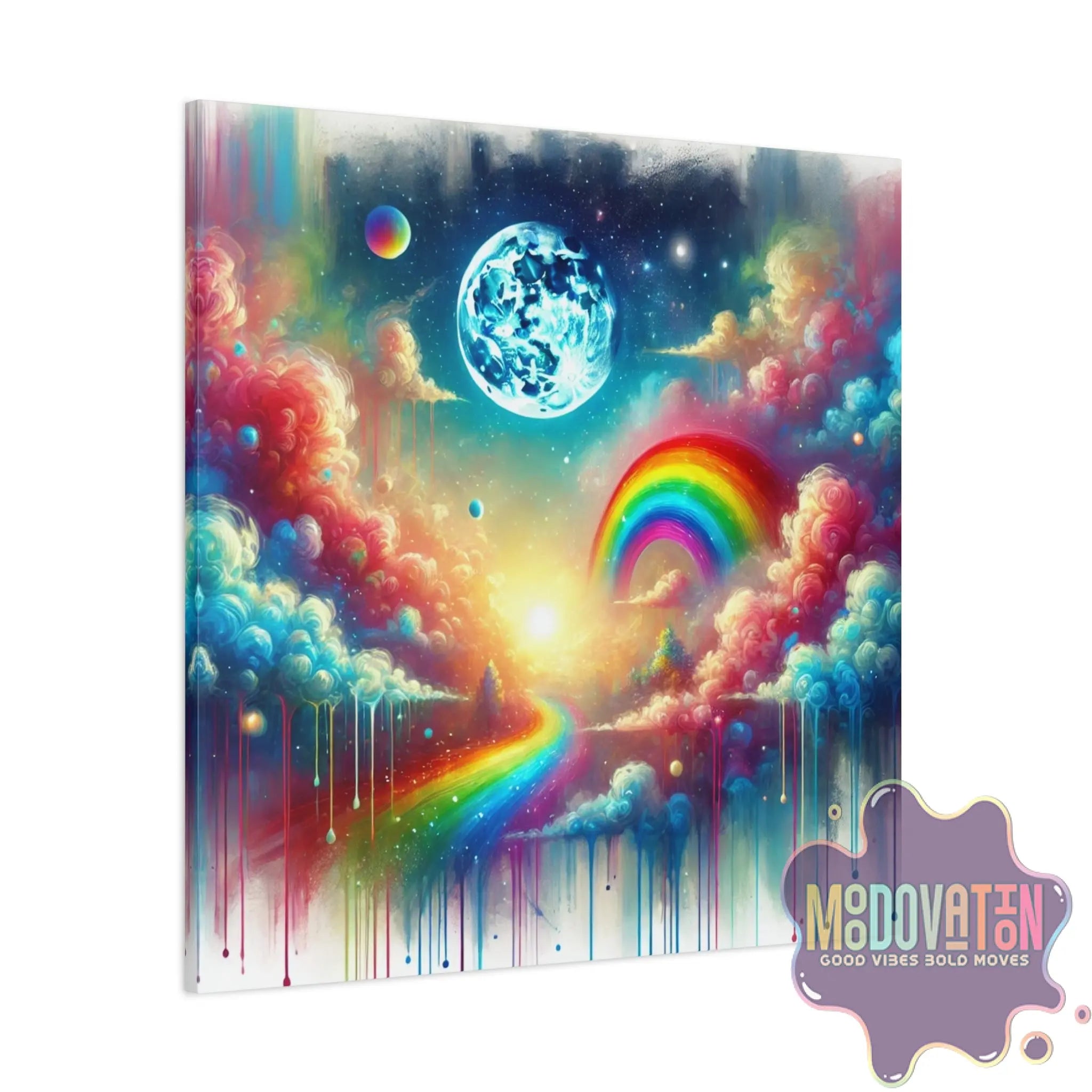 Rainbow Road To Infinity Matte Canvas - MOODOVATION