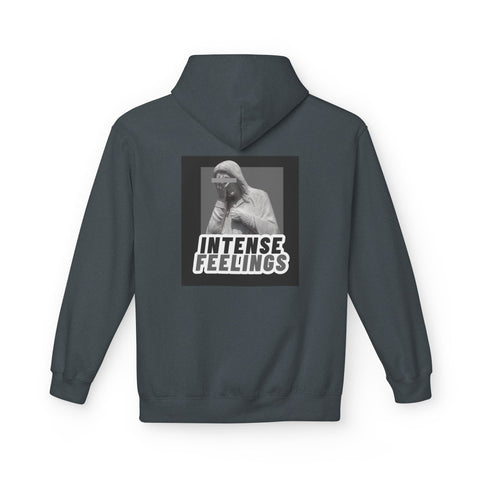 Intense Feelings Unisex Midweight Hoodie - Grey Print
