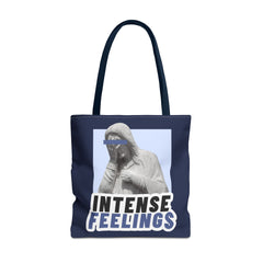 Intense Feelings Tote Bag - Navy Print