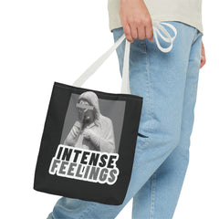 Intense Feelings Tote Bag - Grey Print
