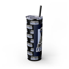 Intense Feelings - Navy Blue Print Skinny Tumbler