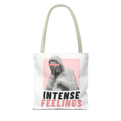 Intense Feelings Tote Bag - White Print