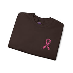Courage, Strength & Faith – Breast Cancer Awareness Unisex Crewneck Sweatshirt