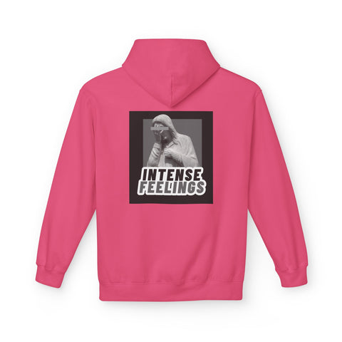 Intense Feelings Unisex Midweight Hoodie - Grey Print
