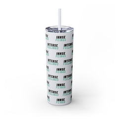 Intense Feelings - Cyan Print Skinny Tumbler