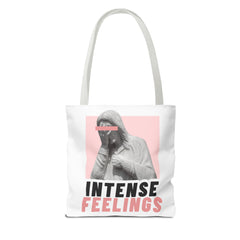 Intense Feelings Tote Bag - White Print