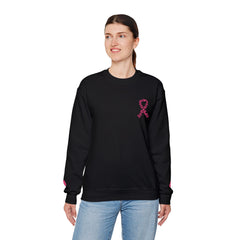 Courage, Strength & Faith – Breast Cancer Awareness Unisex Crewneck Sweatshirt