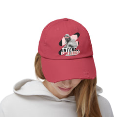Intense Feelings - Black/Rose Pink Print Vintage Distressed Hat