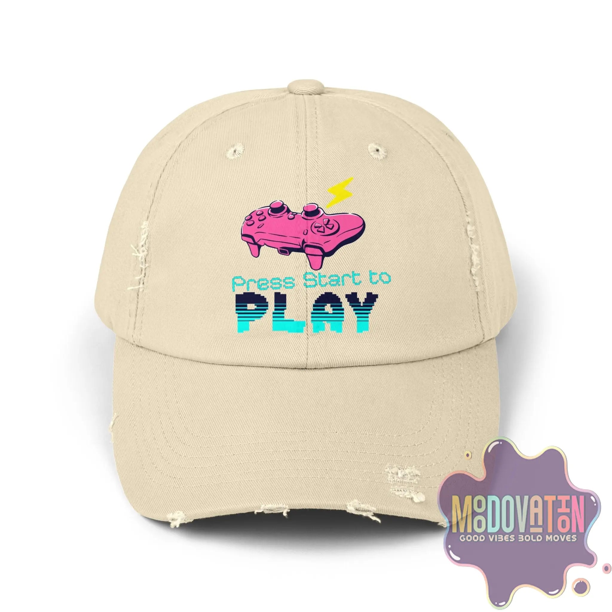Game Over - Unisex Distressed Vintage Hat - MOODOVATION