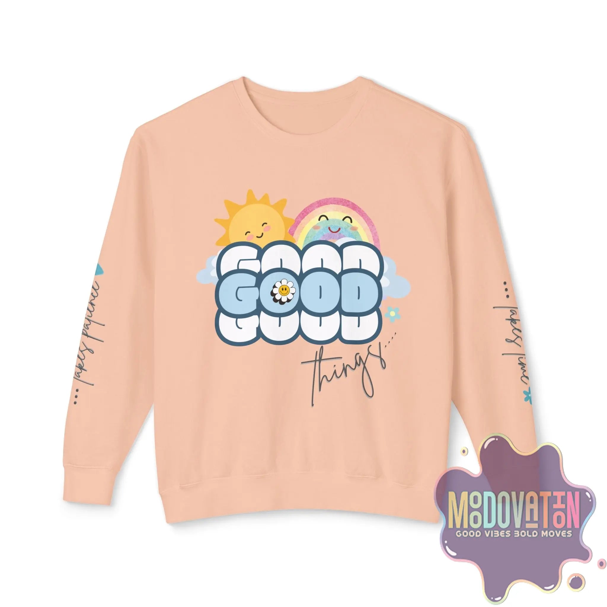 Good Things Unisex Lightweight Crewneck Sweatshirt - Spring Edition Moodovation