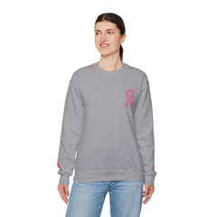 Courage, Strength & Faith – Breast Cancer Awareness Unisex Crewneck Sweatshirt