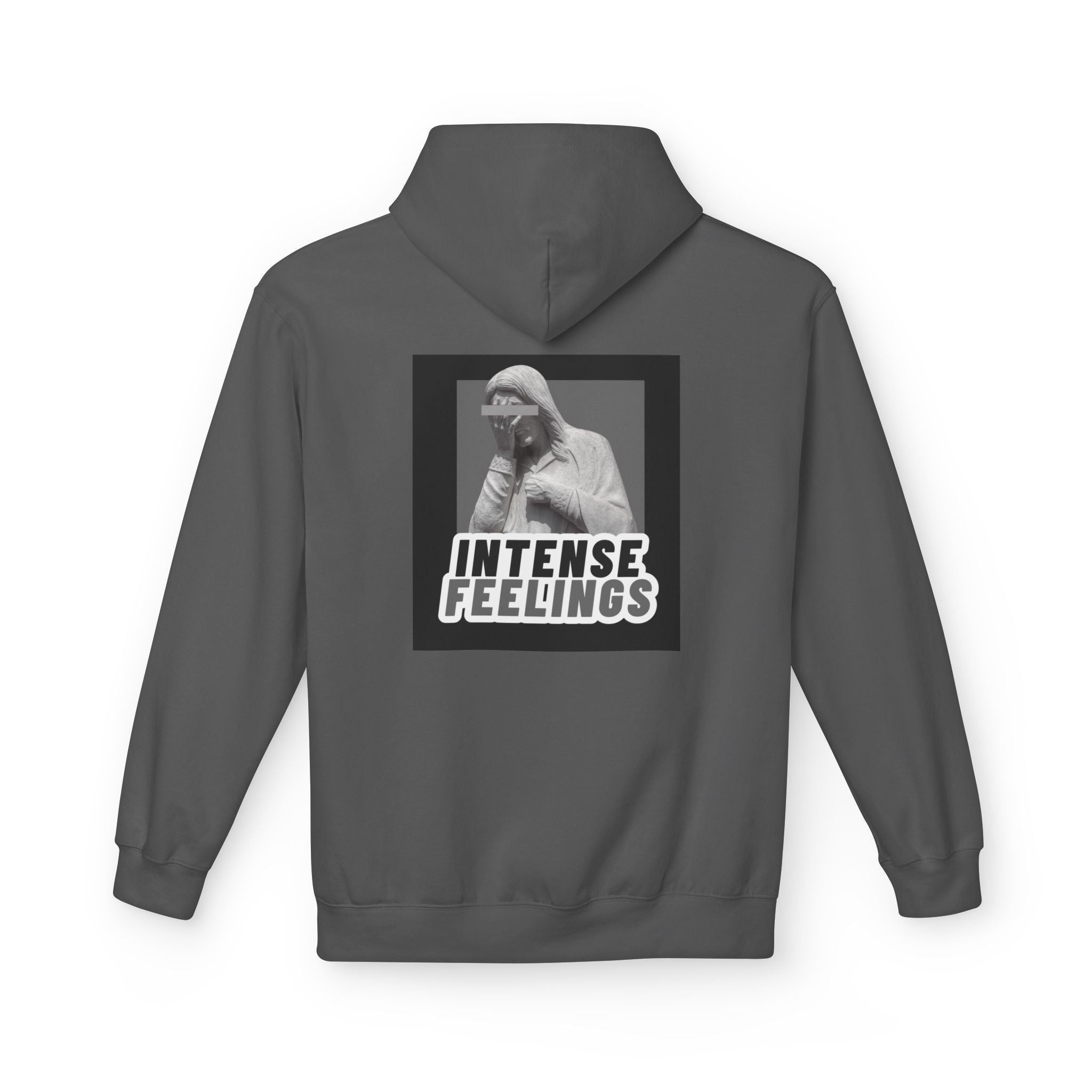 Intense Feelings Unisex Midweight Hoodie - Grey Print