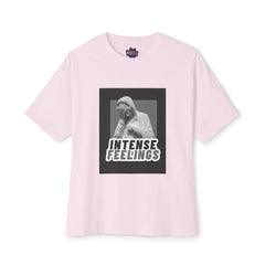 Intense Feelings – Grey Print Unisex Oversized Tee