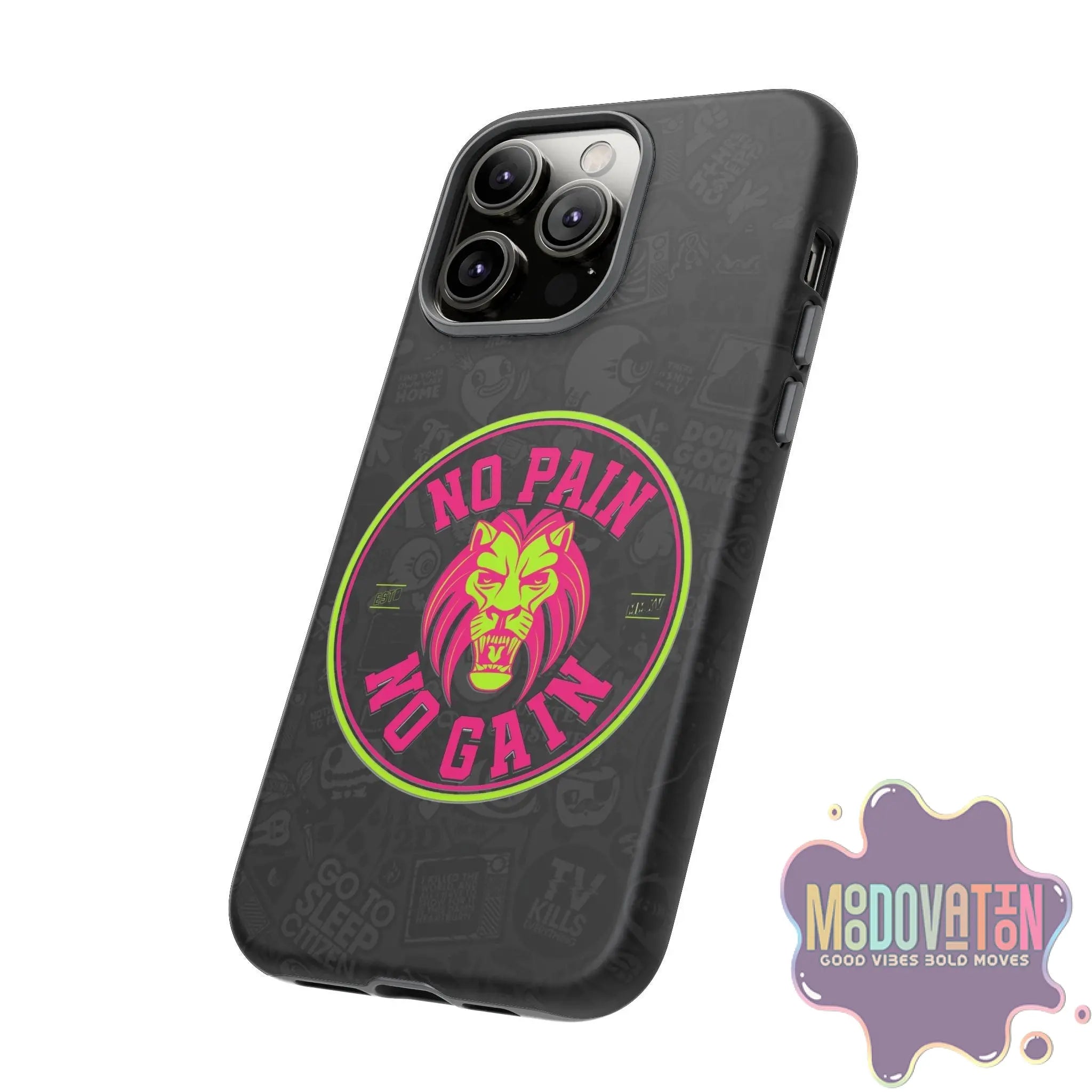 No Pain No Gain Phone Case - Black - MOODOVATION