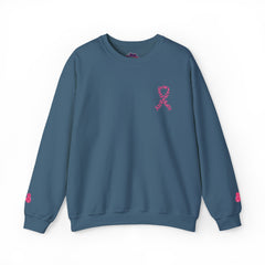 Courage, Strength & Faith – Breast Cancer Awareness Unisex Crewneck Sweatshirt