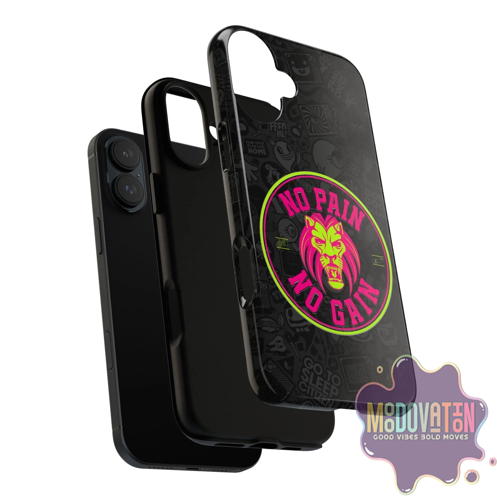 No Pain No Gain Phone Case - Black - MOODOVATION