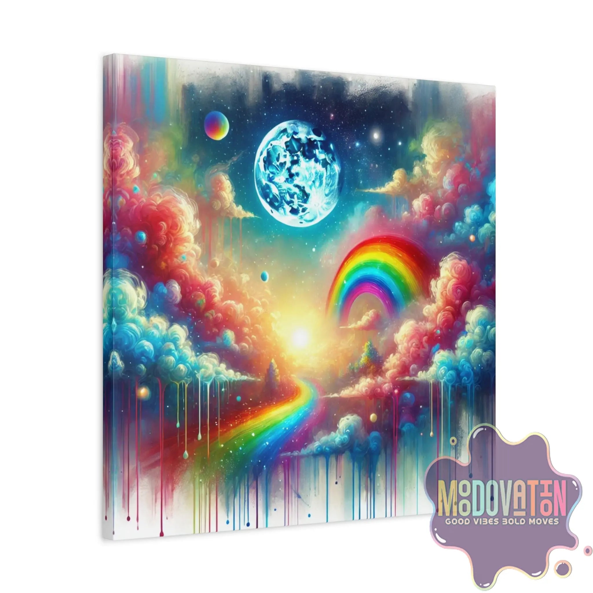 Rainbow Road To Infinity Matte Canvas - MOODOVATION