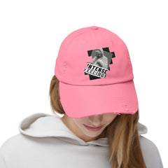 Intense Feelings - Grey Print Vintage Distressed Hat