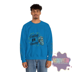 Feeling Is Healing Unisex Heavy Blend Crewneck Sweatshirt - MOODOVATION