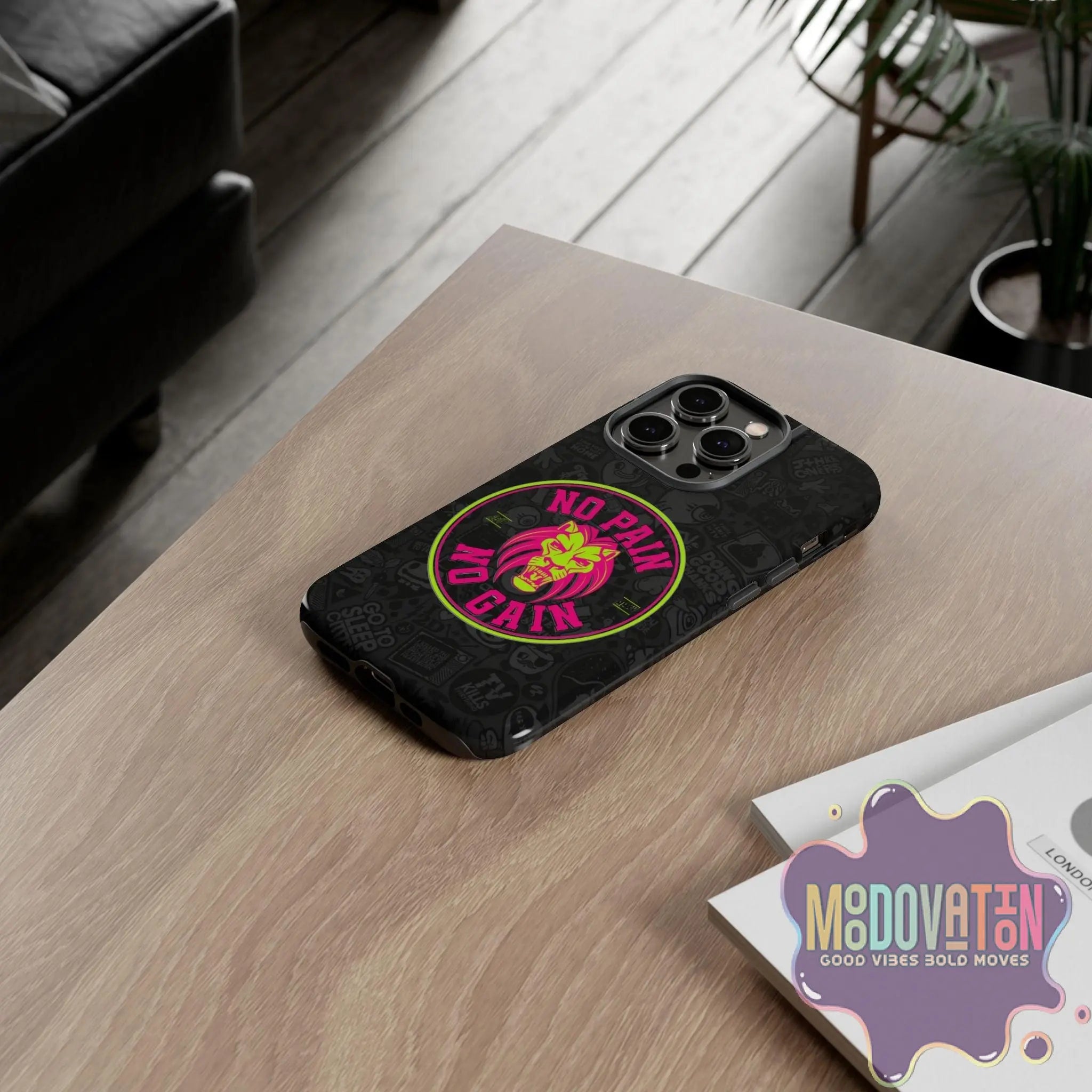 No Pain No Gain Phone Case - Black - MOODOVATION