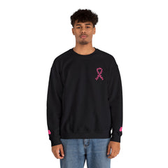 Courage, Strength & Faith – Breast Cancer Awareness Unisex Crewneck Sweatshirt