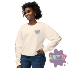Feeling Is Healing Heart-print Unisex Lightweight Crewneck Sweater - Spring Edition Moodovation