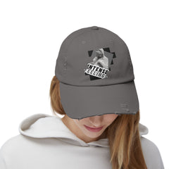 Intense Feelings - Grey Print Vintage Distressed Hat